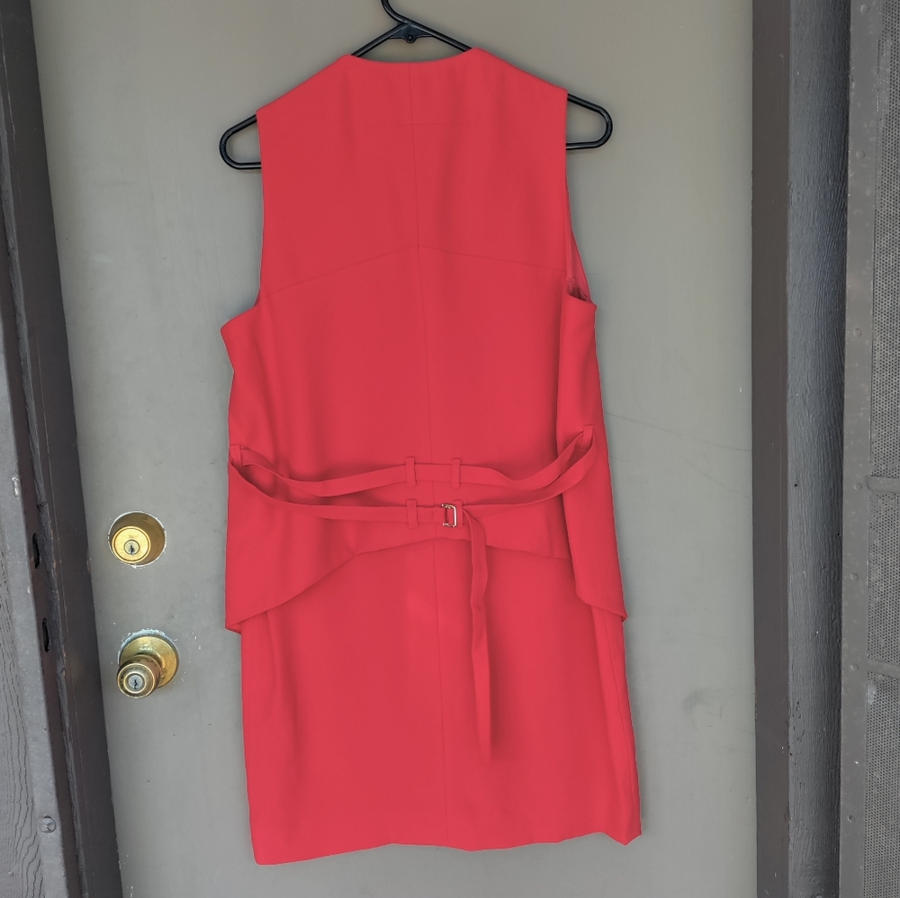 Givenchy Red Vest Dress with Back Tie - Picture 7 of 9